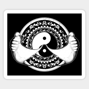 Yin and Yang Manta Rays Magnet